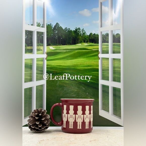 Nutcracker Burgundy/Beige Ceramic 18oz Mug - Picture 5 of 10